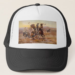 Toen Sioux en Blackfoot door Charles M. Russell we Trucker Pet