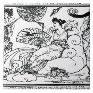 Toen stroomde de koningin van de lucht de kamer in tegeltje