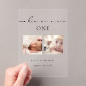 Toen we waren leeftijd trouwtafel nummer teken acryl uitnodigingen (Insitu (Draagbaar))