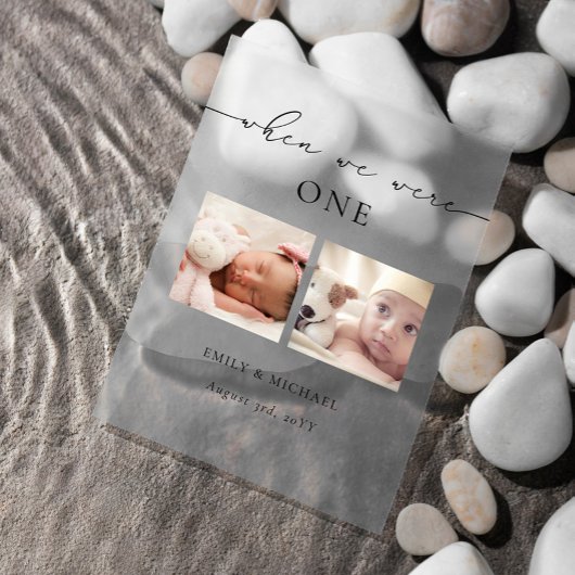 Toen we waren leeftijd trouwtafel nummer teken acryl uitnodigingen