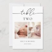 Toen we waren leeftijd trouwtafel nummer teken kaart (Voorkant)