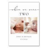 Toen we waren leeftijd trouwtafel nummer teken kaart (Voorkant)