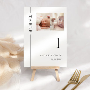 Toen we waren leeftijd trouwtafel nummer teken kaart