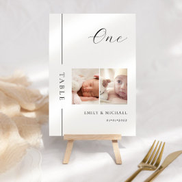 Toen we waren leeftijd trouwtafel nummer teken kaart