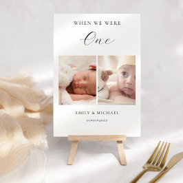 Toen we waren leeftijd trouwtafel nummer teken kaart