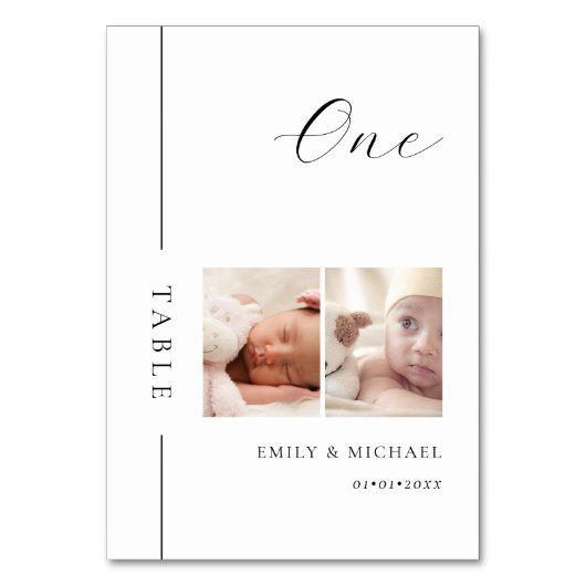 Toen we waren leeftijd trouwtafel nummer teken kaart (Voorkant)