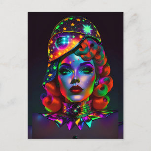 Toen zwart op rood landde - Ken Gage Art Briefkaart