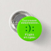 :), Toename, bewustwording, Bestrijding, stigma. Ronde Button 3,2 Cm (Voorkant /achterkant)