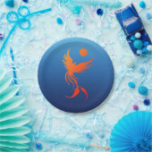 Toenemende Phoenix in Bord van flamespapier (Feest)