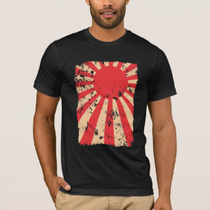 Toenemende zonvlag Verstoorde look Japan Gift T-shirt