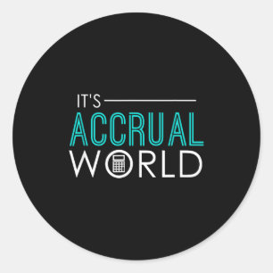Toerekeningswereld grappige boekhouding & accounta ronde sticker
