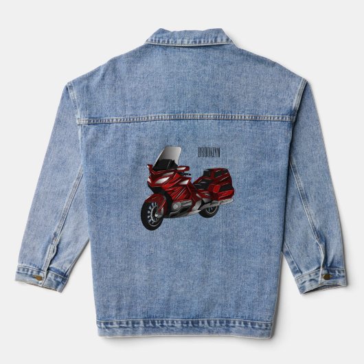 Toerental cartoon denim jacket (Achterkant)
