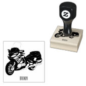 Toerental cartoon 	rubberstempel (Gestempeld)