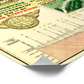 Toerentekaart van de snelweg rond het Custer-slagv Poster (Hoek)