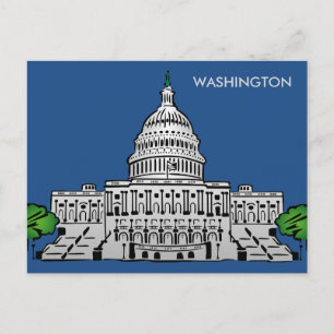 Toerisme en toerisme in Washington Vintage Briefkaart