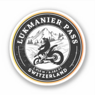 Toerisme van de zwitserse motorfiets Luk? Sticker