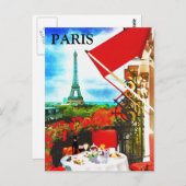 Toerisme voor reizen in Parijs Briefkaart (Voorkant / Achterkant)