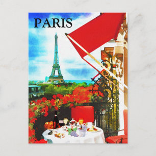 Toerisme voor reizen in Parijs Briefkaart