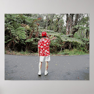 Toerist in het Shirt Hawaiian Poster