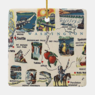 Toerist van de staat Washington Keramisch Ornament
