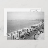 Toeristisch complex uitzicht aan de kust B&W Briefkaart (Voorkant / Achterkant)