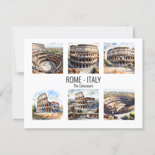 Toeristische bezienswaardigheden Colosseum waterve Briefkaart
