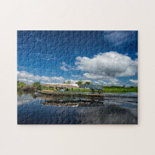Toeristische bootreflectie legpuzzel