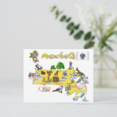 Toeristische kaart van Massachusetts (Staand voorkant)