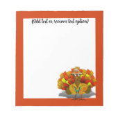 Toeristische Thanksgiving Turkije Notitieblok (Voorkant)