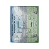 Toernooi Bracket Franse bulldog quarterback Notitieblok (Gedraaid)