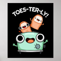 Toes-terly Grappige Teen Pun Donker BG