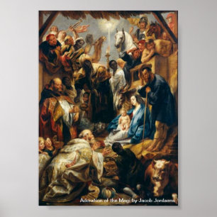 Toeslag van de Magi door Jordaens Poster