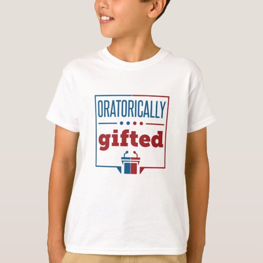 Toespraak en debat Oratorisch geschilderd T-shirt (Voorkant)