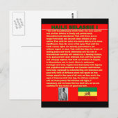 Toespraak van Haile Selassie tijdens de beroemde o Briefkaart (Voorkant / Achterkant)
