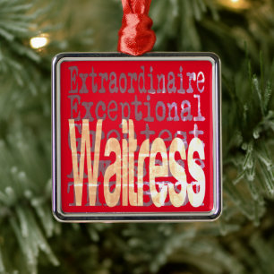 Toespraak van Waitress Metalen Ornament