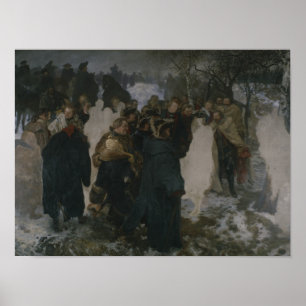 Toespraak voor de strijd tegen Leuthen, 1858 Poster