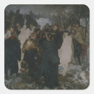 Toespraak voor de strijd tegen Leuthen, 1858 Vierkante Sticker