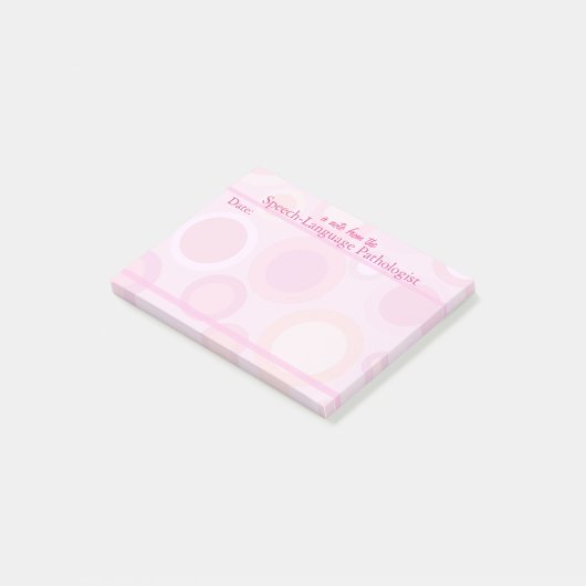 Toespraaktaalpatholoog pastel sticky Notes (Schuin)