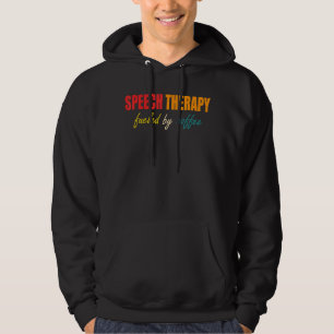 Toespraaktherapie gevoed door koffie-kleding hoodie