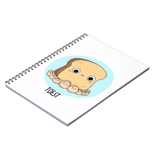 Toest Funny Toast met Toes Pun Notitieboek (Linkerzijde)