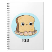 Toest Funny Toast met Toes Pun Notitieboek (Voorkant)