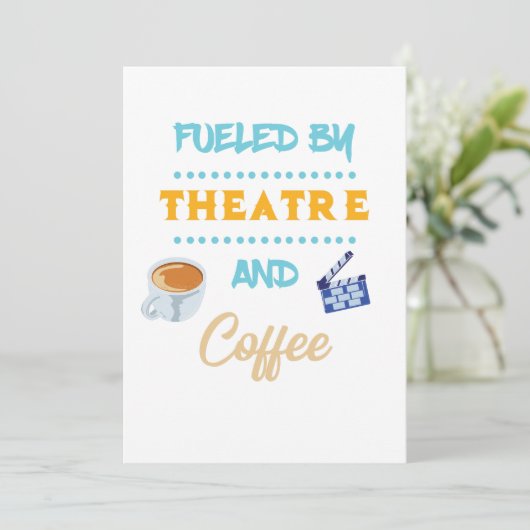 Toestand door theater- en coffieactrice-theater feestdagenkaart (Staand voorkant)