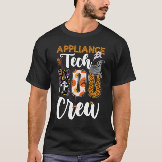 Toestel Tech Boo Crew Halloween Matching Technic T-shirt (Voorkant)