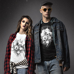 Toestel van de 'Death Fused Demon Skulls Dark Halo T-shirt