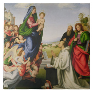Toestel van de Maagd aan St. Bernard, 1504-07 ( Tegeltje