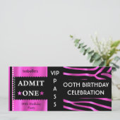 Toestel van geboorte Zebra Roze zwart Kaart (Staand voorkant)