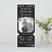 Toestel voor theaterafspeelbiljet Foto opslaan Dat Save The Date (Staand voorkant)