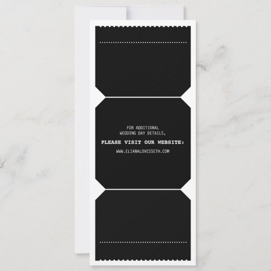 Toestel voor theaterafspeelbiljet Foto opslaan Dat Save The Date (Achterkant)