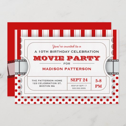 Toestel voor toelating filmpartij | Rood Kaart (Voorkant / Achterkant)