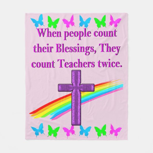 TOESTELLING VAN DE LERAAR FLEECE DEKEN (Voorkant)